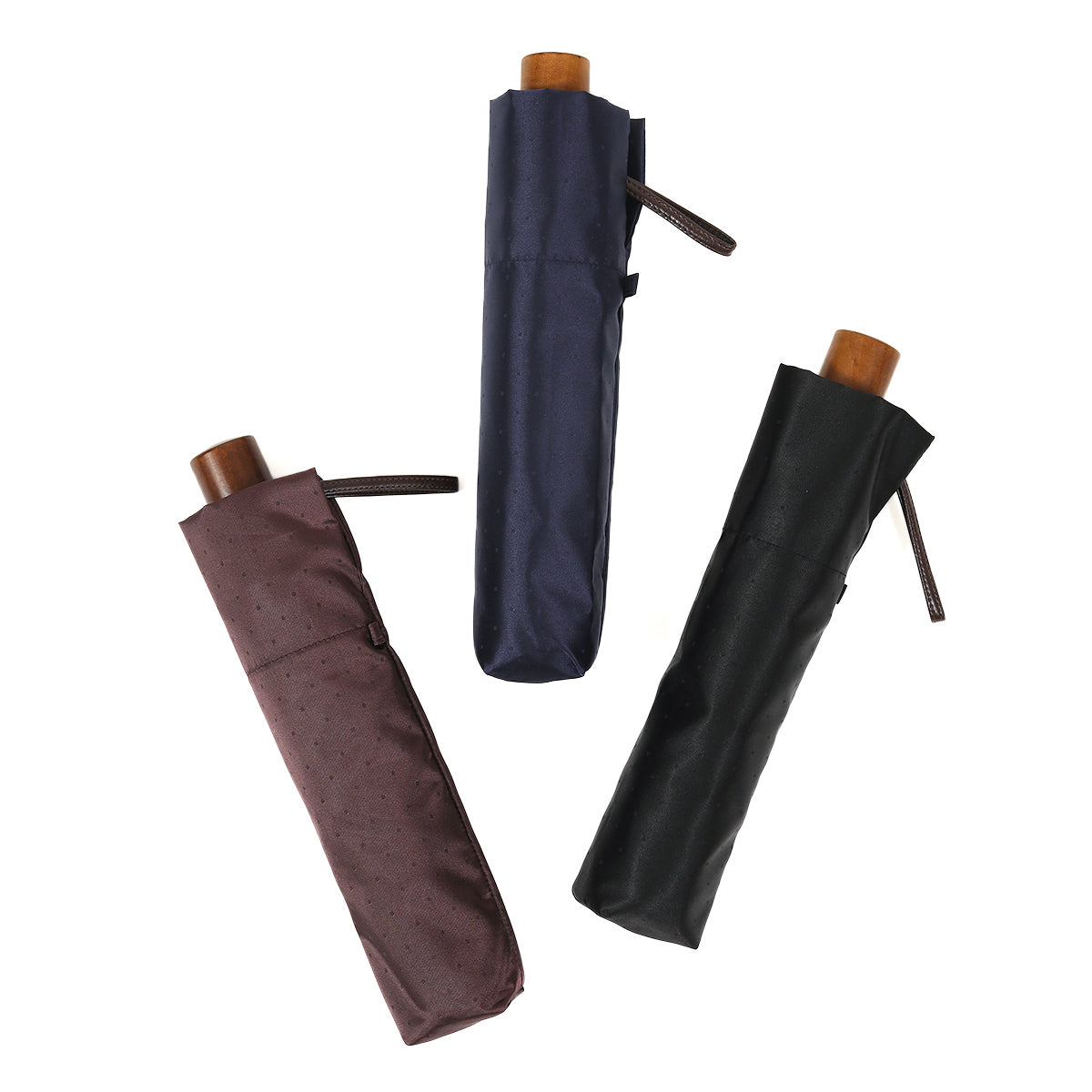 Satin Jacquard Dot 14 Ribs Long Umbrella 