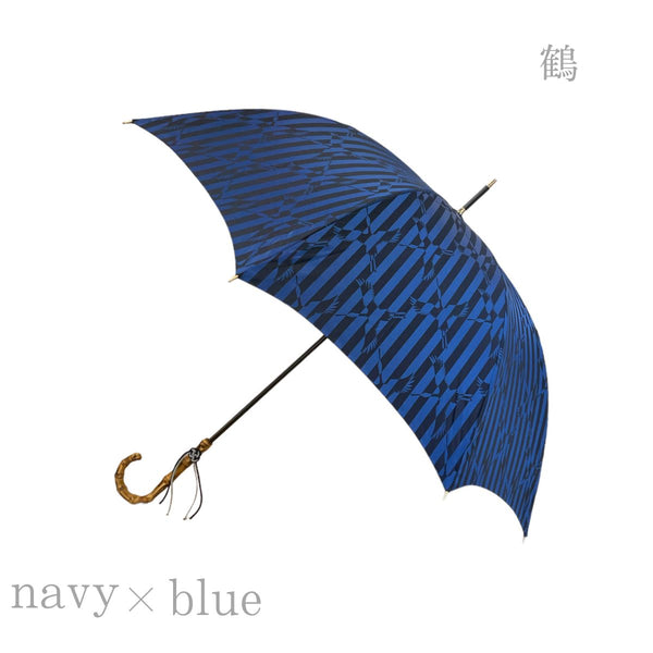 [Umbrella for Rain or Shine] Tokyo Western Umbrella Ladies “Take Kurunpa” Madras Check Long Umbrella