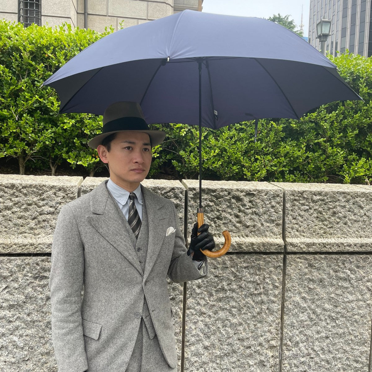Taiko Umbrella - Oak Stick 