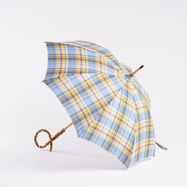 【晴雨兼用傘】東京洋傘 レディース “竹くるんぱ” マドラスチェック 長傘