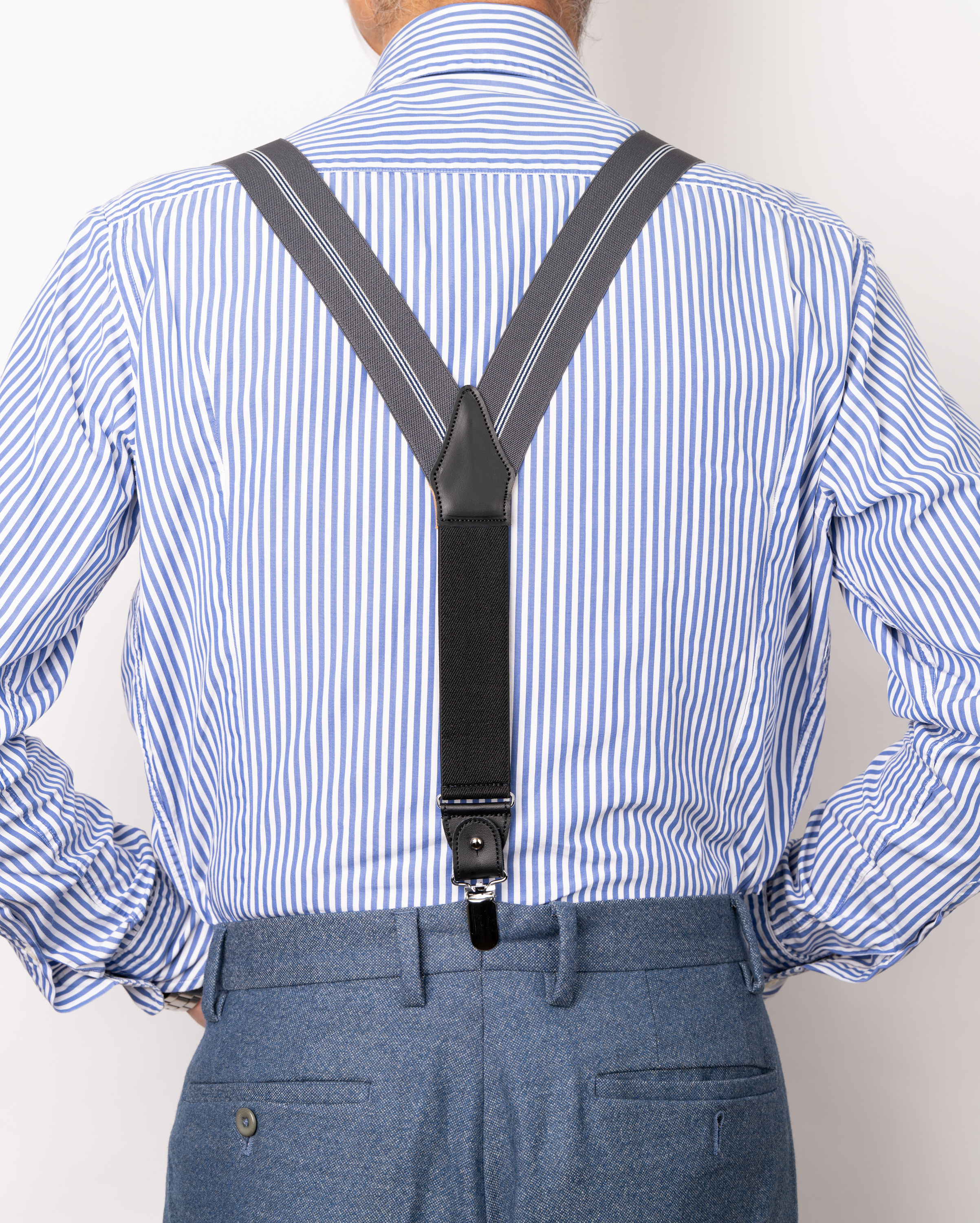 35mm Gebart Center Stripe × Cowhide Suspenders