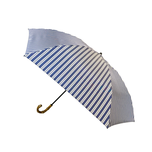 全天候型　ハイブリッド　ブルーストライプ【一級遮光】 折りたたみ傘