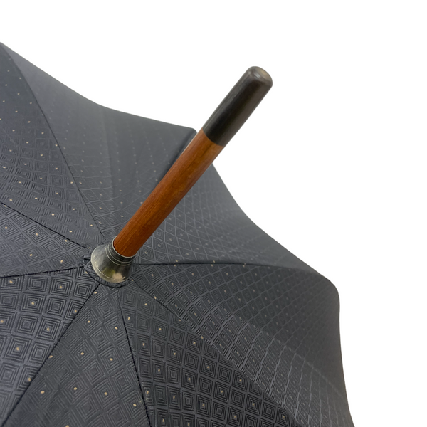 Japanese Oak Stick Water Buffalo Stone Pin Stripe Long Umbrella